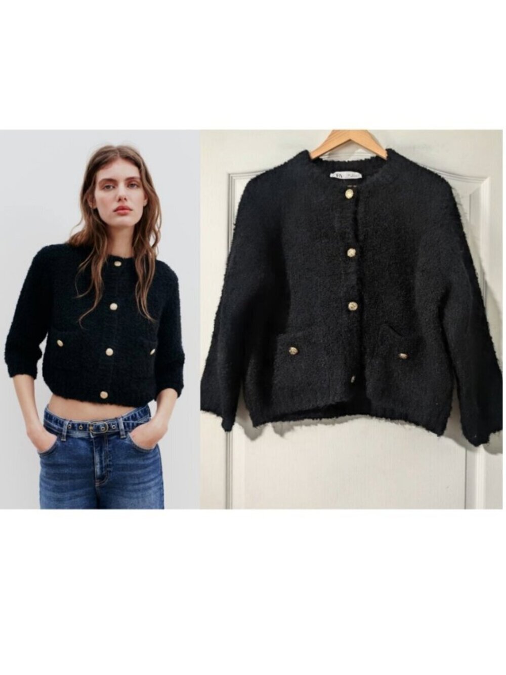NEW! Zara | Gold Button Cardigan